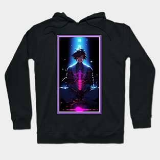 Anime Hero Power Meditation | Quality Anime Artwork | Anime Power Energy Meditation |  Manga Anime Art Hoodie